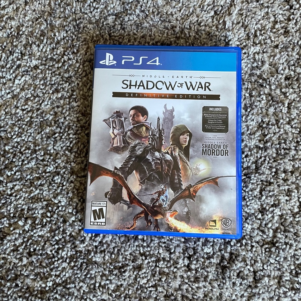 PS4 video game shadow of war